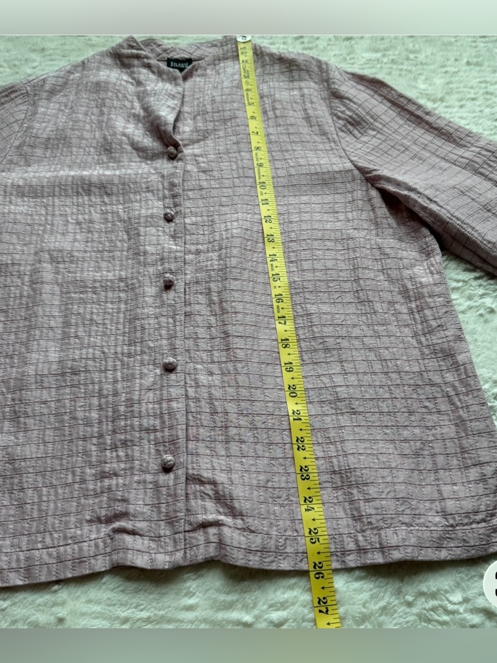 Eileen Fisher Textured Silk Linen Cardigan L Pink Chinese Frog Button Knot Asian - Picture 7 of 10